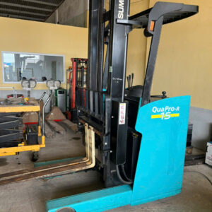 Xe nâng điện đứng lái. 1,5 tấn, khung cao 4,5m. Thương hiệu Sumitomo.